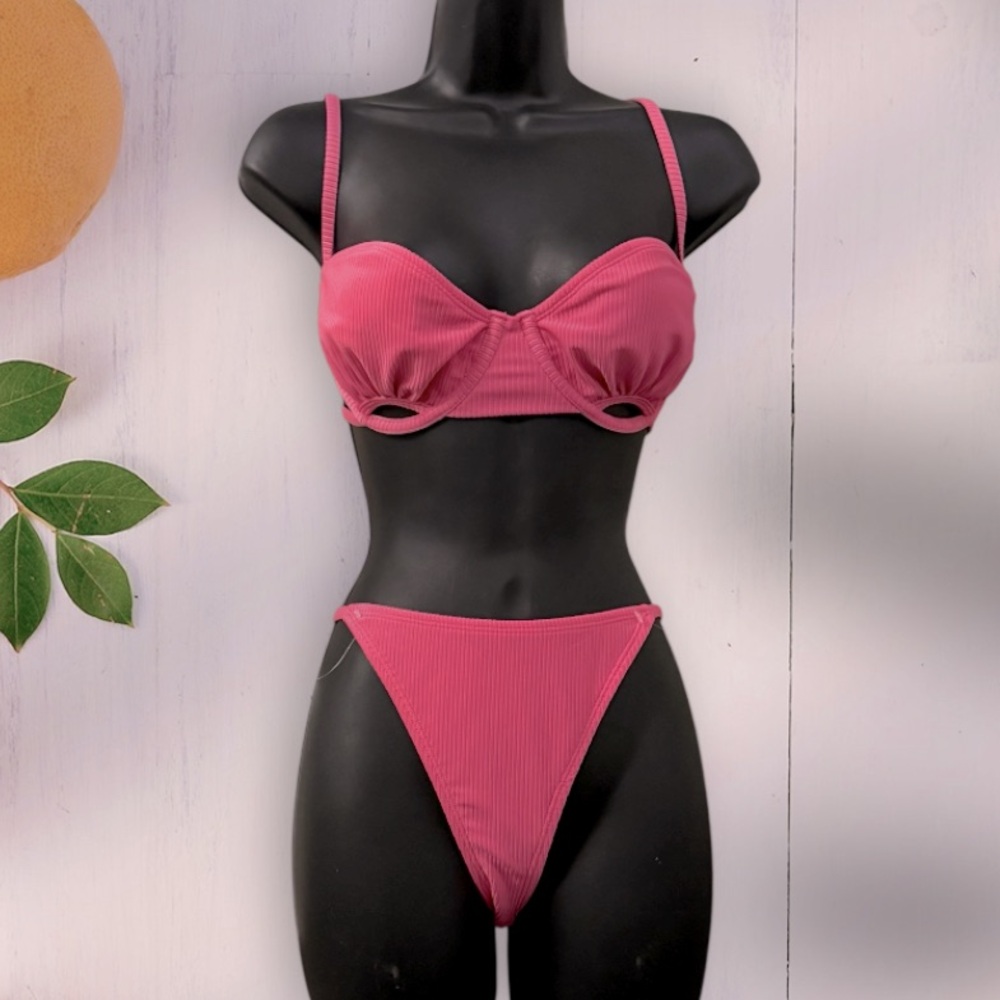 FRANKIE’S BIKINI Pink Bikini Set ~ NEW